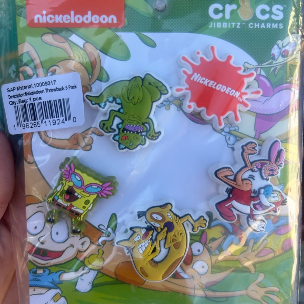 Nickelodeon Green and White Crocs Jibbitz Charms